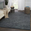 Fjord Handmade Abstract Blue & Gray Rug