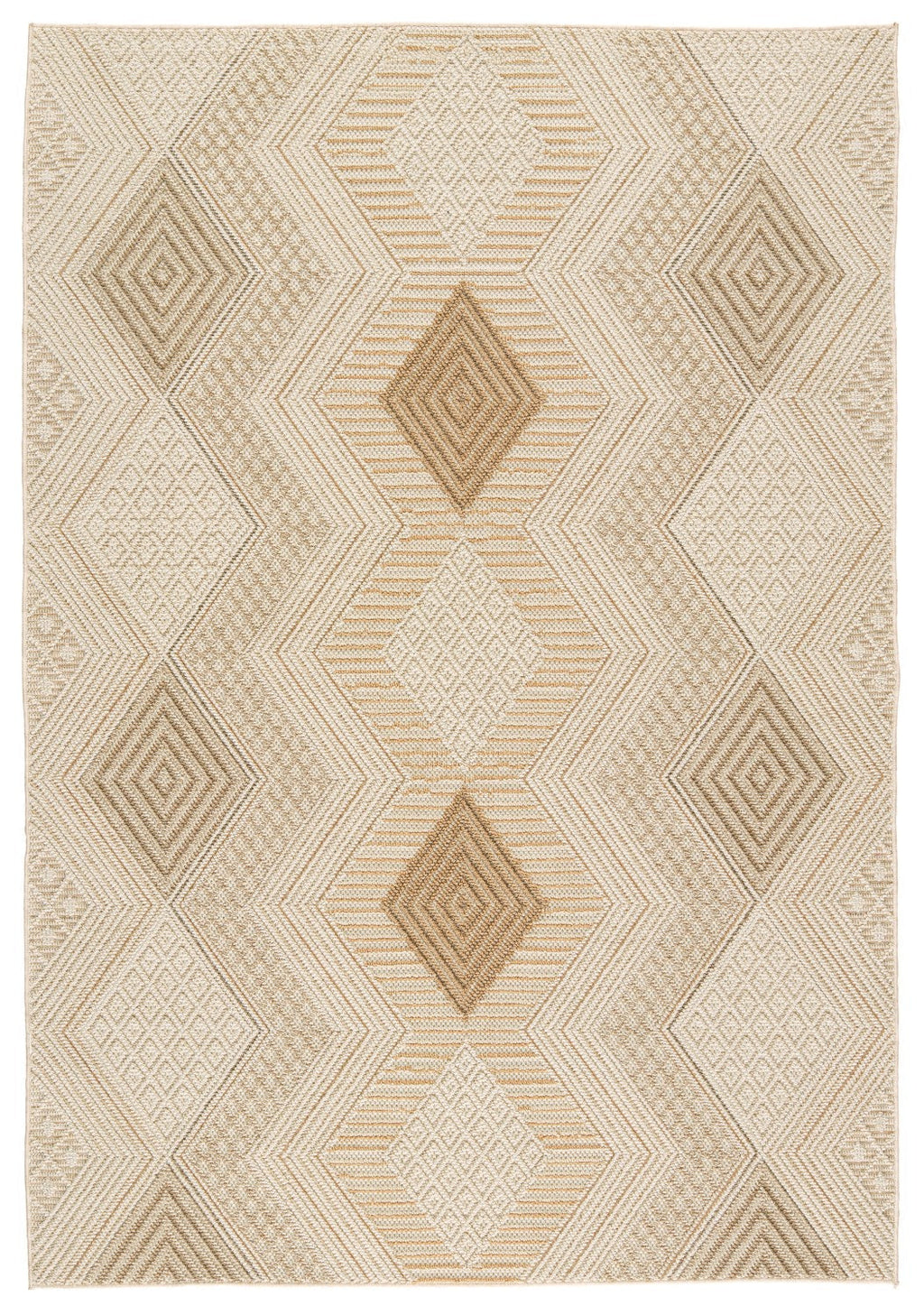 Paradizo Indoor/ Outdoor Reyes Beige & Light Brown Rug 1