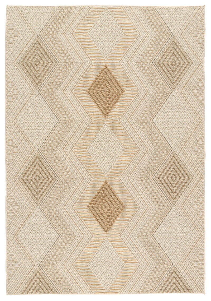 Paradizo Indoor/ Outdoor Reyes Beige & Light Brown Rug 1