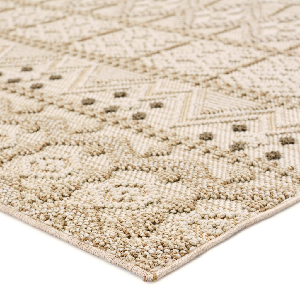 Paradizo Indoor/ Outdoor Xyla Cream & Brown Rug 2