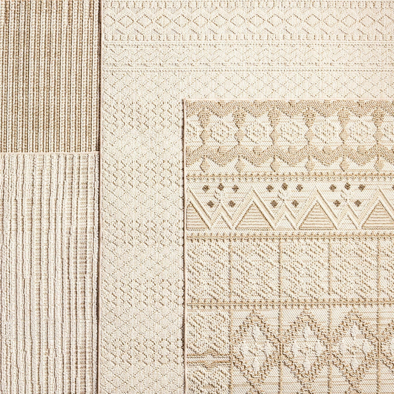 Paradizo Indoor/Outdoor Xyla Cream & Brown Rug