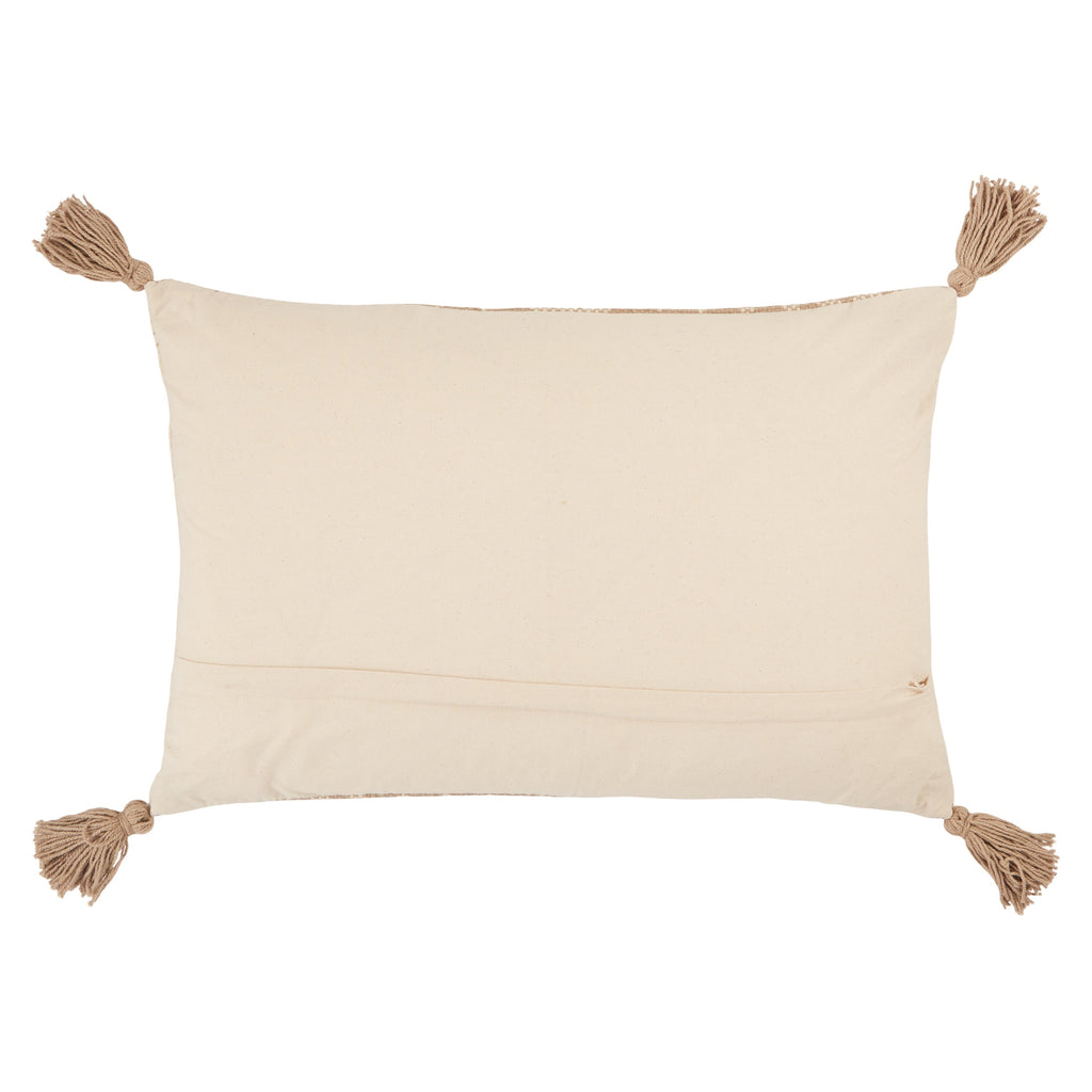 Razili Tribal Pillow in Taupe & Cream