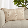 Razili Tribal Pillow in Taupe & Cream