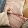 Razili Tribal Pillow in Pink & Cream