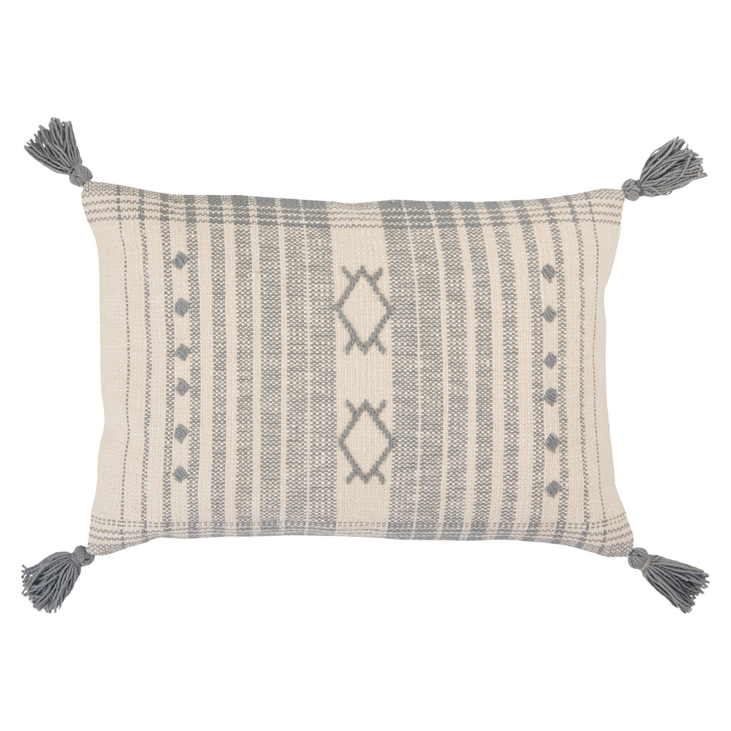 Razili Tribal Pillow in Slate & Cream