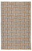 Holmes Handmade Geometric Silver & Taupe Area Rug