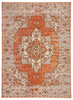 Sontag Medallion Orange & Brown Area Rug