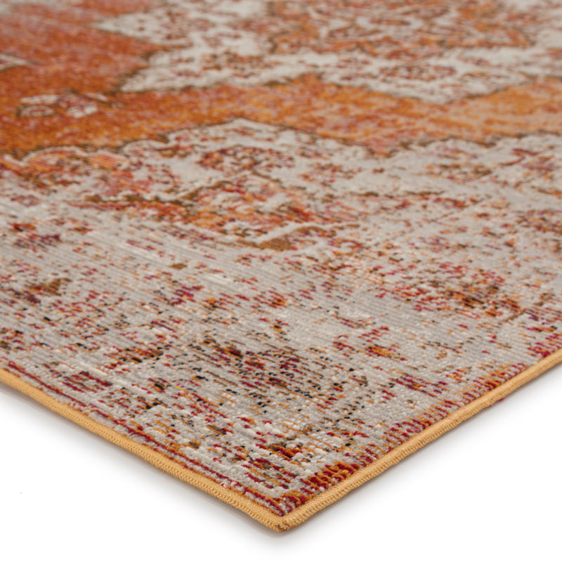 Sontag Medallion Orange & Brown Area Rug