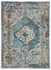 Romina Medallion Rug in Colonial Blue & White Swan design by Jaipur Living