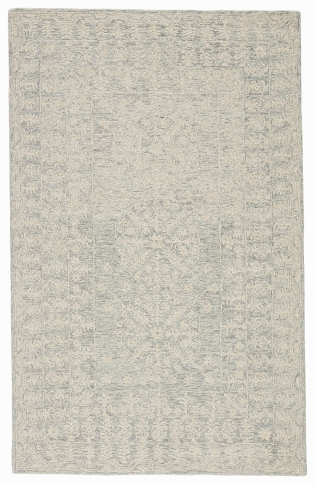 Linde Handmade Medallion Gray & White Area Rug