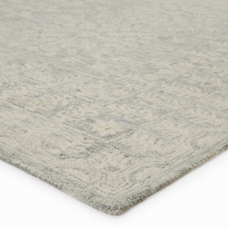 Linde Handmade Medallion Gray & White Area Rug