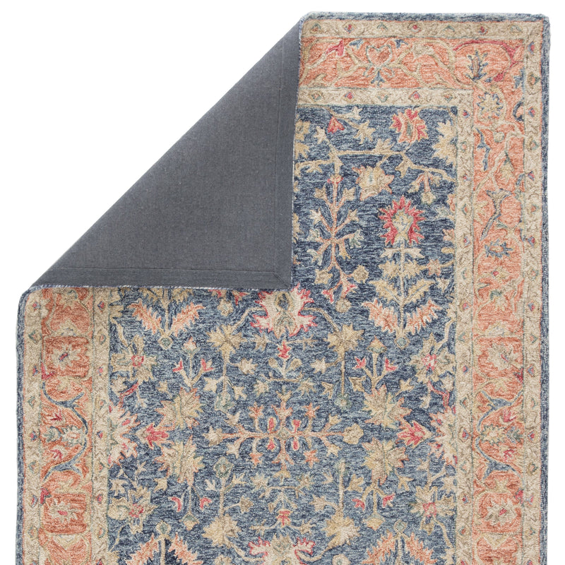 Presley Handmade Oriental Blue & Red Area Rug