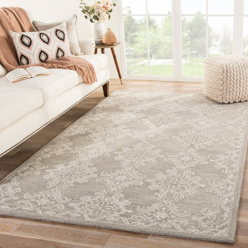 Corian Handmade Trellis Gray Area Rug