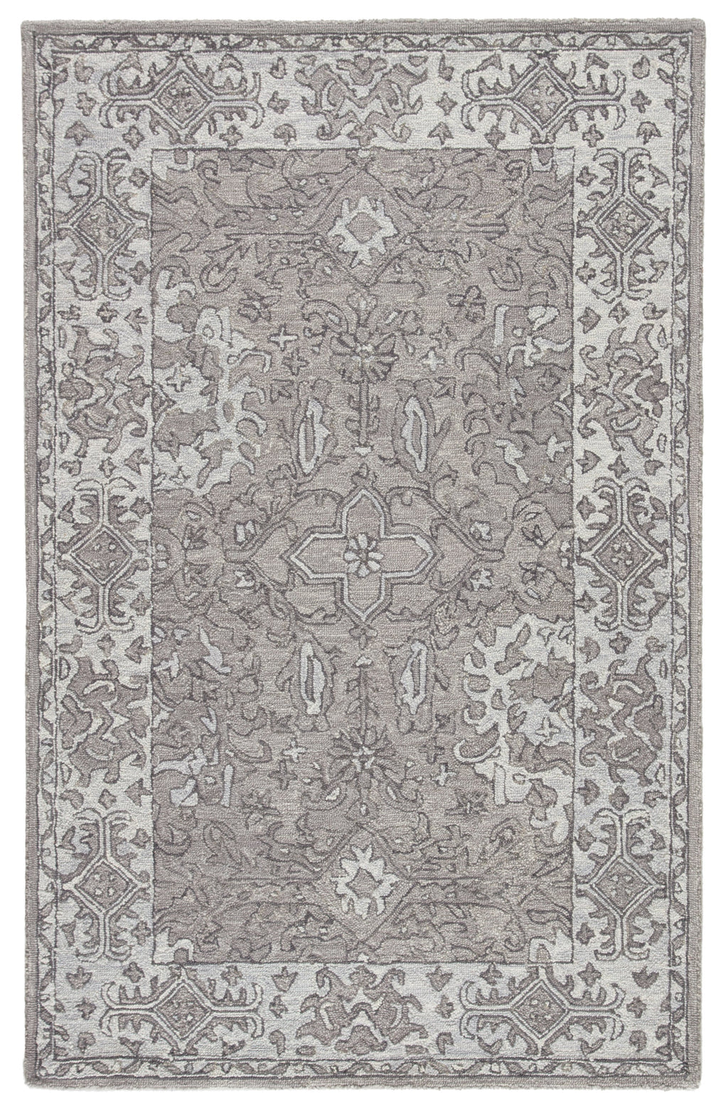 Wintour Handmade Medallion Gray Area Rug