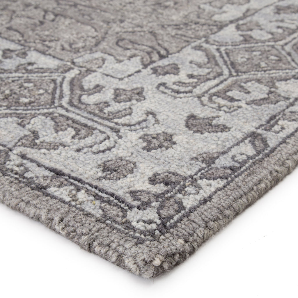 Wintour Handmade Medallion Gray Area Rug