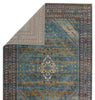 Selah Medallion Rug in Blue & Green