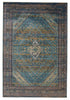 Selah Medallion Rug in Blue & Green