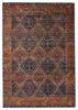 Quillen Medallion Rug in Blue & Red