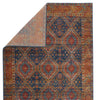 Quillen Medallion Rug in Blue & Red