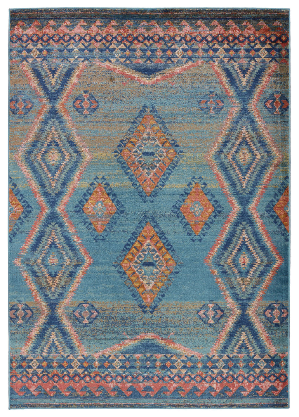 Prisma Jumelle Blue & Gold Rug 1