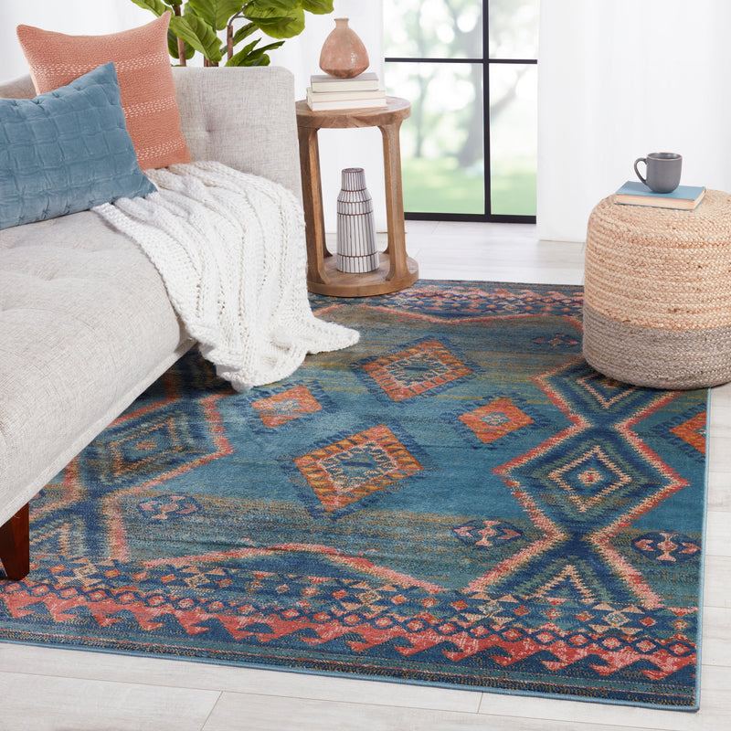 Prisma Jumelle Blue & Gold Rug 6