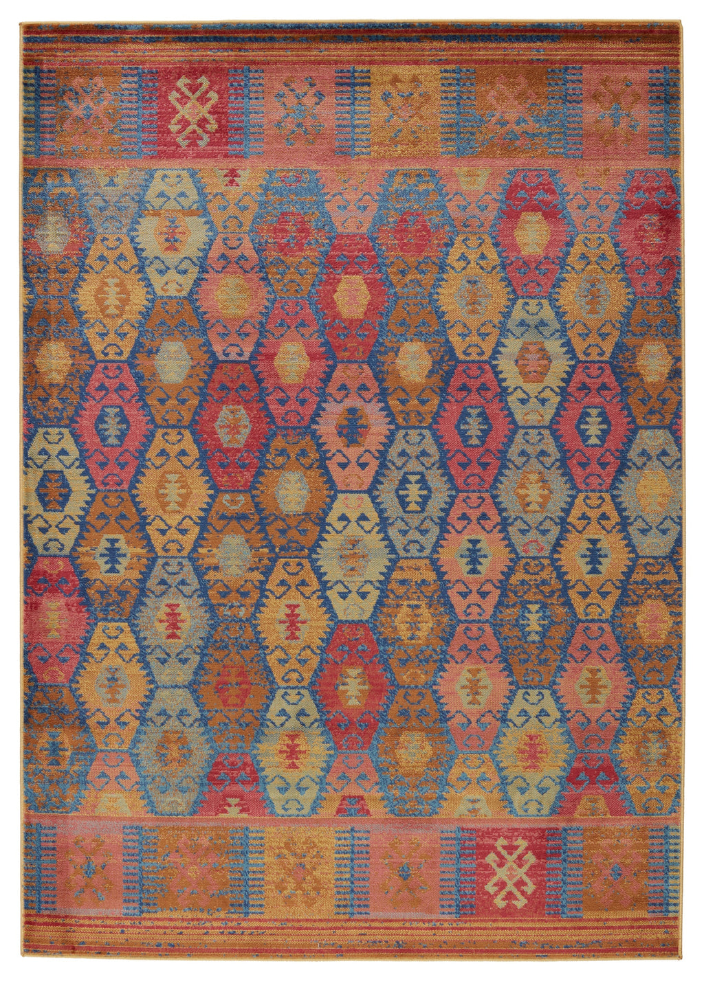 Prisma Eaven Gold & Blue Rug 1