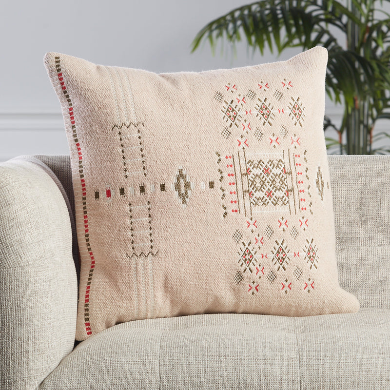 Maram Tribal Pillow in Blush by Jaipur Living