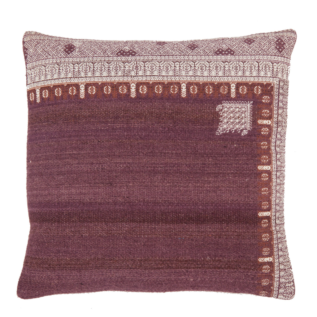 Rania Tribal Pillow in Purple & White by Jaipur Living