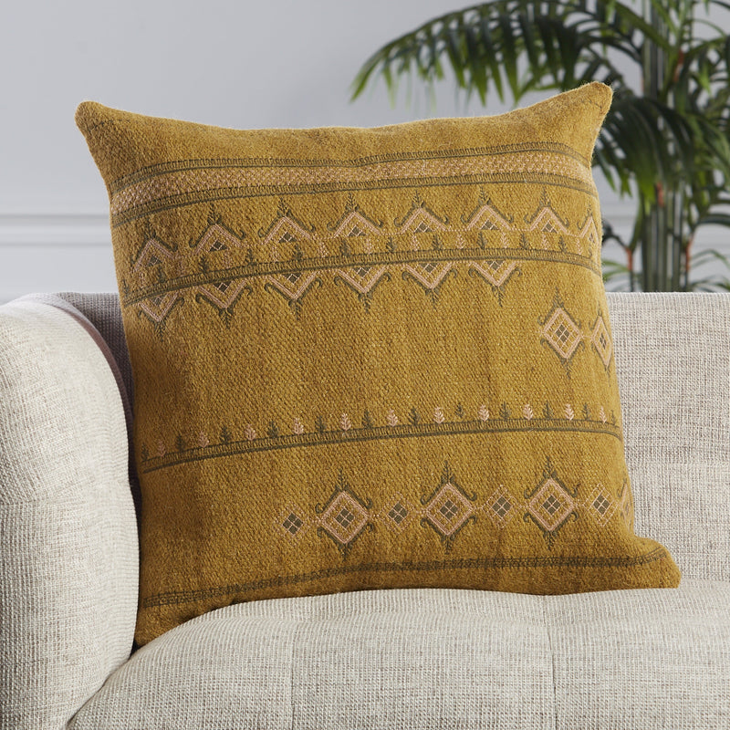 Sagira Tribal Pillow in Gold by Jaipur Living