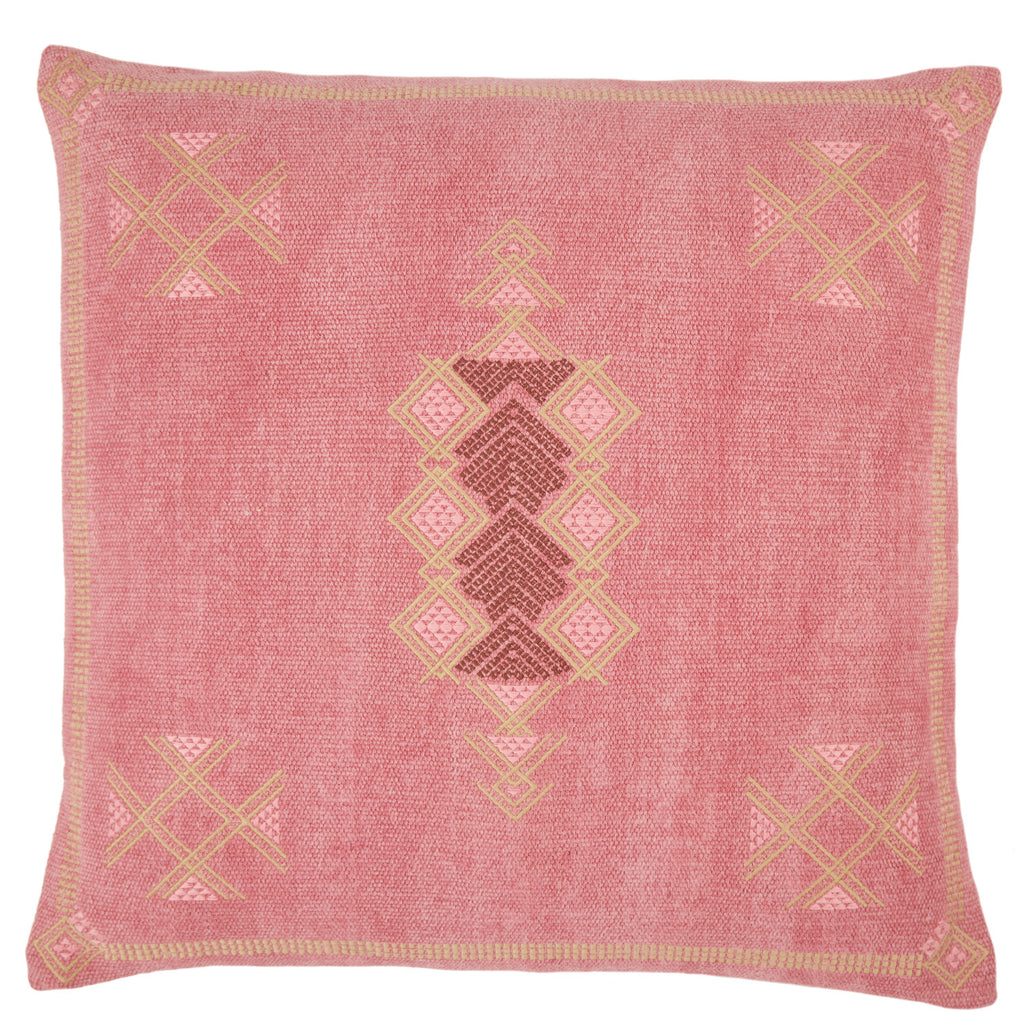 Shazi Tribal Pillow in Pink & Tan