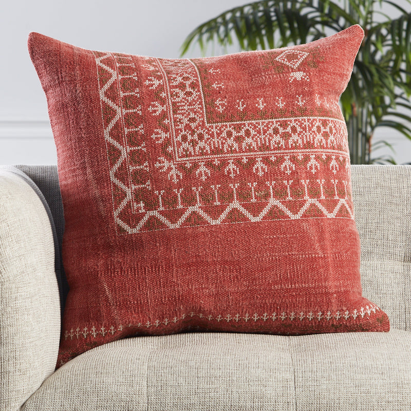 Abeni Tribal Pillow in Red by Jaipur Living