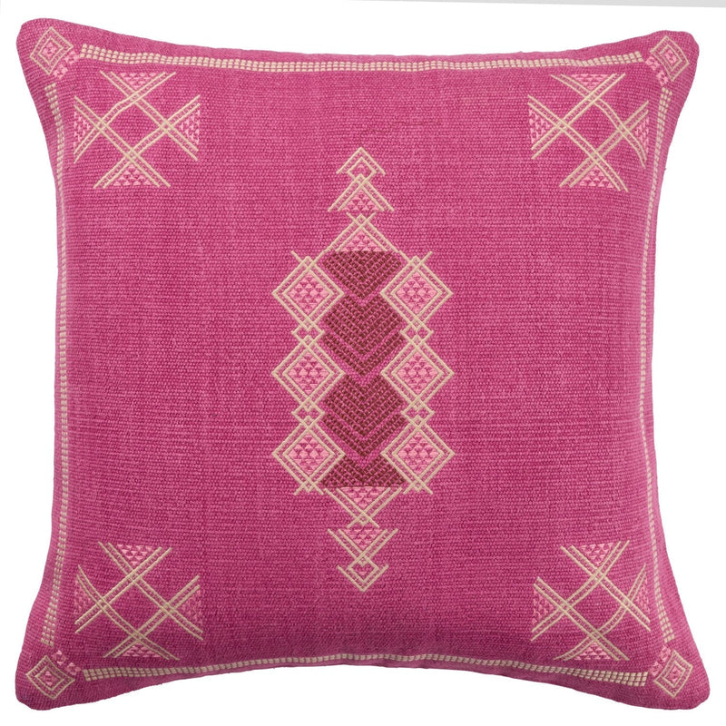 Puebla Shazi Magenta & Tan Pillow 1