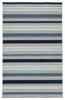 Salada Handmade Stripe Blue & White Area Rug