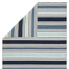 Salada Handmade Stripe Blue & White Area Rug