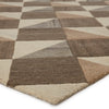 Paris Handmade Geometric Brown & Cream Rug