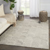 Tokyo Handmade Geometric Gray & Ivory Rug