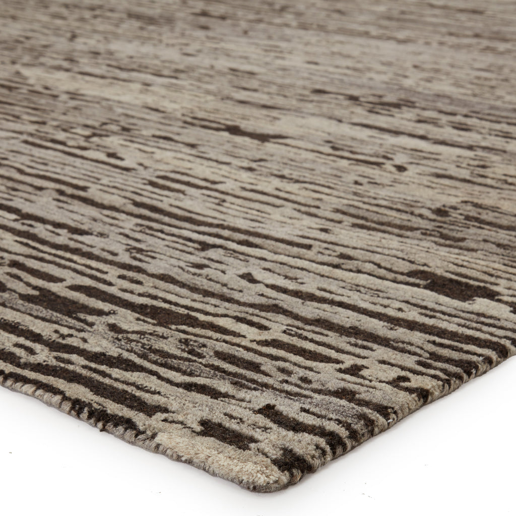 Nairobi Handmade Stripes Dark Brown & Light Gray Rug