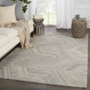 Rome Handmade Geometric Gray Rug