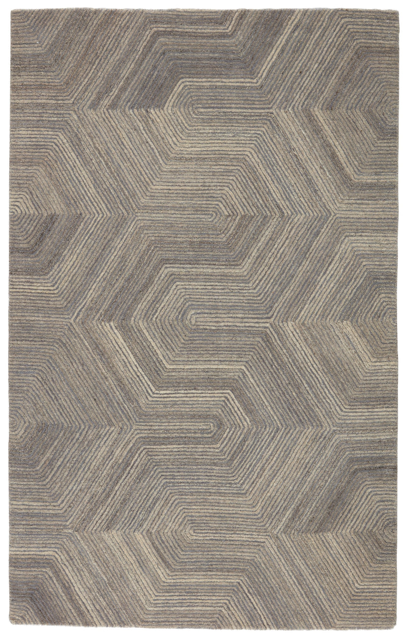 Rome Handmade Geometric Gray Rug