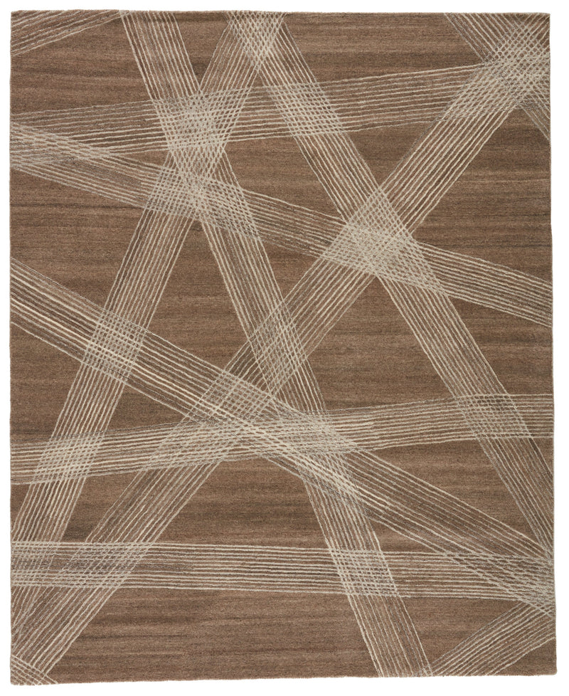 Delhi Handmade Trellis Tan & Light Gray Rug