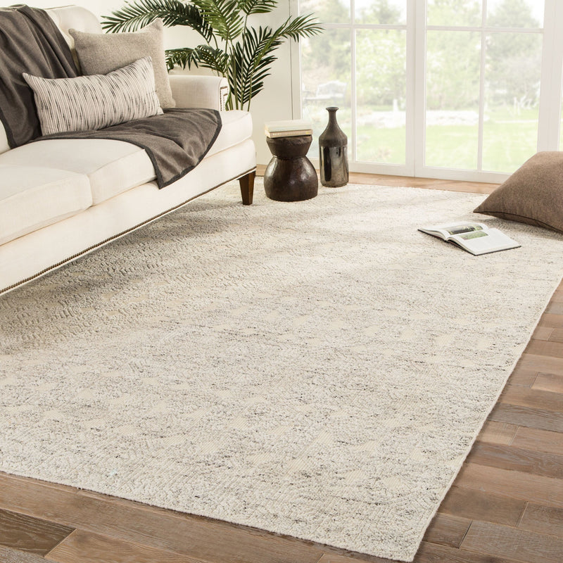 Abelle Hand-Knotted Medallion Gray & Beige Area Rug