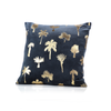 Parmis Midnight Blue Cotton Throw Pillow in Various Sizes