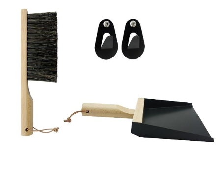 Andrée Jardin Hand Brush/Dustpan/Wall Hook - Black