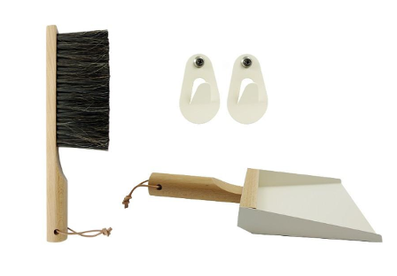 Andrée Jardin Hand Brush/Dustpan/Wall Hook - Cream