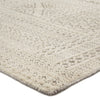 Jadene Hand-Knotted Geometric White & Light Gray Area Rug