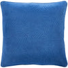 Quilted Cotton Velvet QCV-010 Pillow in Bright Blue by Surya