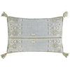 Sabra RAB-001 Woven Lumbar Pillow in Medium Gray & Olive by Surya