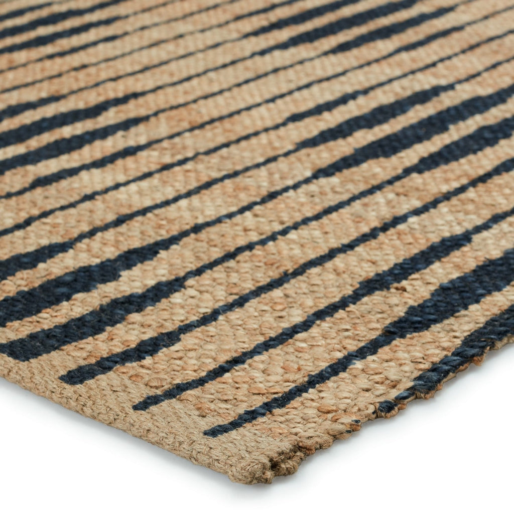 Raya Handwoven Atolia Natural & Navy Rug 2