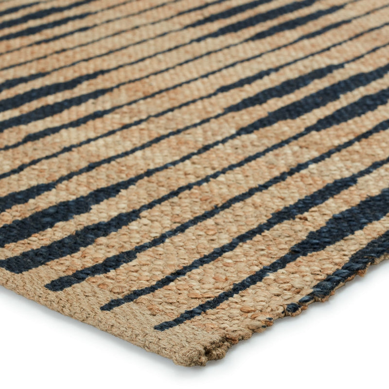 Raya Handwoven Atolia Natural & Navy Rug 2