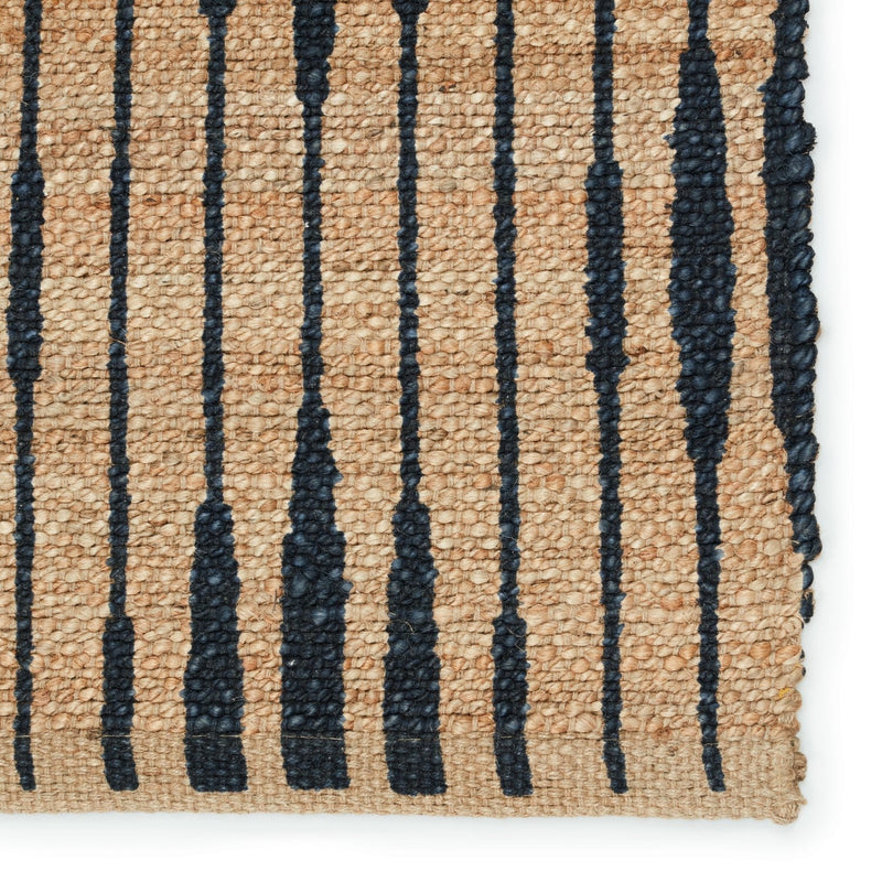 Raya Handwoven Atolia Natural & Navy Rug 4